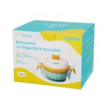 Bol termic , lingurita si furculita , baza antialunecare, blue, U-Grow - Image 5