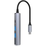 Hub USB 3.1 Tellur, 4 port: 2xUSB 2.0 + 1xUSB-C + 1xUSB 3.0, gri - Image 2