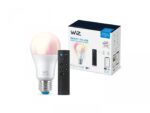Pachet 1 Bec LED RGB inteligent WiZ Connected Colors A60, Wi-Fi, E27 ,8W(60W), 806 lm, lumina alba si color (2200-6500K) + Telecomanda - Image 2