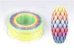 CREALITY CR PLA 3D Printer Filament, Rainbow, 1KG, Printing temperature: 190-220, Filament diameter: 1.75mm, Tensile strength: 60MPa, Size of filament wheel: Diameter 200mm, height 66mm, hole diameter 56mm. Utilizare: pana la 6 luni de la deschiderea ambalajului. - Image 3