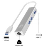 LevelOne USB-0503 Gigabit USB Network Adapter with USB Hub, 110 - Image 3