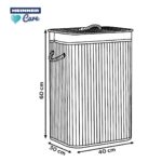 COS DE RUFE DREPTUNGHIULAR DIN BAMBUS,  40x30x60 CM, 70 L - Image 4