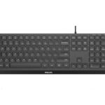 Tastatura Philips SPK6207, cu fir, 104 taste, 1.6m, negru