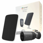 Kit Camera supraveghere video WIFI cu baterie Ezviz CS-BC1C-A0-2C4WPBDL cu panou solar SOLAR PANEL-D;rezolutie Full HD 4MP;25 FPS; distanta IR: 10 metri; comunicare audio bidirectionala; 3D DNR, DWDR, BLC; detector PIR integrat; comunicare WIFI 2.4GHZ; baterie reincarcabila Lithium-ion