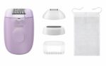 Epilator PHILIPS Seria 4000 BRE257/00, 2 setari de viteza, Cap de epilare lavabil, 4 accesorii, Lila, L x A x I (mm) 50x120x145