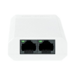 Repetor PoE Hikvision DS-3E0503DP-E/R: 1 × Gigabit PoE IN port si 2 × Gigabit PoE OUT port, buget PoE 30W, dimensiuni: 88.0 mm × 22.0 mm × 58.0 mm, greutate: 0.058 kg, montare pe birou.