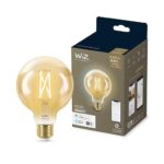 Bec LED inteligent vintage (decorativ) WiZ Connected Filament Gold G95 ,Wi-Fi, E27, 6.7W (50W), 640 lm, lumina alba (2000-5000K), compatibilGoogle Assistant/Alexa/Siri - Image 3