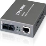 "Omada 10/100/1000 Mbps RJ45 to 1000 Mbps Multi-mode SC Fiber Converter PORT: 1× Gigabit SC Port, 1× Gigabit RJ45 Port (Auto MDI/MDIX) SPEC: Full-duplex, Up to 550 m, Chassis TL-MC1400 Rack-mountable"