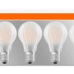 5 Becuri LED Osram Base Classic A, E27, 7W (60W), 806 lm, luminacalda(2700K), semi-transparent