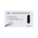 Cablu UTP CAT5e PNI U05 cu 4 perechi pentru internet 1 Gigabit si sisteme de supraveghere Rola 305m - Image 7
