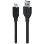 Cablu alimentare si date Genius, pt. smartphone, USB 3.0 (T) la USB 3.1 Type-C (T), QC 3.0, 1m, braided nylon, negru