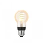 Bec LED inteligent vintage (decorativ) Philips Hue Filament Bulb A60 ,Bluetooth, E27, 7W (40W), 550 lm, lumina alba (2200-4500K)