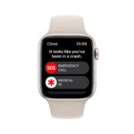 Apple Watch SE GPS + Cellular 40mm Starlight Aluminium Case with Starlight Sport Band - M/L - Image 3