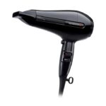 Uscator de par Remington PRO-Air Light 2200 AC6120, Ionizare, 2200 W, Motor AC, Design ultra-usor, 3 trepte temperatura, 2 viteze, 2 concentratoare, Difuzor, Negru