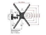 Suport TV de perete, Barkan E3423, Fix, 13"- 58", VESA 400 x 400 mm, suporta pana la 25kg, negru - Image 2