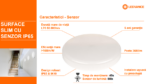 Plafoniera LED pentru baie cu senzor de miscare Ledvance SURFACE SLIM ROUND 200, 19W, 2000 lm, lumina neutra (4000K), IP65/IK10, Ø200x55mm, Alb - Image 2