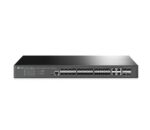 "JetStream™ 24-Port SFP L2+ Managed Switch with 4 10GE SFP+ Slots PORT: 20× Gigabit SFP Ports, 4× Gigabit SFP/RJ45 Combo Ports, 4× 10G SFP+ Slots, RJ45/Micro-USB Console Port SPEC: 1U 19-inch Rack-mountable Steel Case FEATURE: Integration with JetStream™ SDN Controller, Static Routing, OAM, sFlow