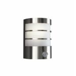 Aplica pentru exterior cu senzor de miscare Philips Calgary, 1xE27, max60W, IP44, 100x140x190mm, Inox