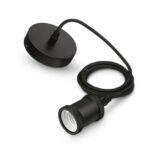 Pendul Philips Modern Black, E27, max. 40W, textil/Metal, IP20, Ø169mm ,cablu 2m