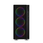 Carcasa SPACER SPCS-GC-RAINBOW, RGB, Mid Tower, Black - Image 2