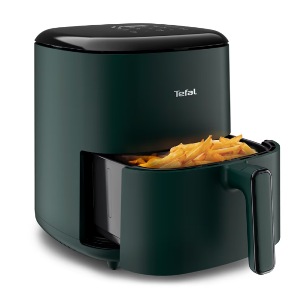 Friteuza cu aer cald Tefal Easy Fry Max EY245310, capacitate 5L, 1500 W, 10 programe automate, ecran tactil, vas detasabil antiaderent, oprire automata, carte de retete inclusa, verde