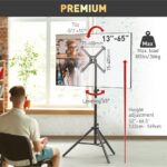 Suport tripod portabil de podea pentru TV plat/curbat Barkan, 13" - 65", VESA 400x400mm, Max 110kg, Negru - Image 4