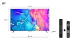 Televizor TCL QLED 50C635, 126 cm (50"), Smart Google TV, 4K, Ultra HD, Smart TV, Wi-Fi, Negru - Image 3
