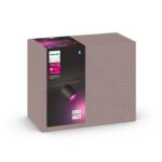Spot LED RGB Philips Hue Perifo, Bluetooth, control vocal, 24V, 5.3W,490 lm, lumina alba si color (2000-6500K), IP20, 12.8x17.7x6.7cm, Metal ,Negru - Image 3