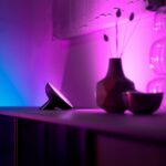 Lampa LED RGB Philips New Hue Bloom (gen4), Bluetooth, 7.1W, 500 lm ,lumina alba si color (2000-6500K), IP20, 12.6cm, Negru - Image 2