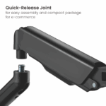 Braț pentru monitor cu contragreutate Material: Oțel, Plastic Tehnologie: Arc Suprafață finisaj : Vopsit electrostatic, Acoperire cu Pulbere Dimensiune compatibila ecran: 17"-32" Greutate maxima (pe ecran): 2~9 kg Compatibilitate VESA: 75x75, 100x100 Interval de inclinare : +90°-90° Interval de - Image 3
