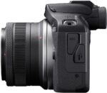 Camera foto Canon Eos R100 Double kit + Obiectiv RF-S 18-45mm F/4.5-6.3 IS STM + RF 75-300 mm, f/4-5.6 kit, Senzor CMOS 22.3 x 14.9mm, 24.1 Megapixeli, Aspect Ratio: 3:2, Procesor:DIGIC 8, Montura RF, Compatibilitate: RF, RF-S, (EF si EF-S cu adaptor), Distanta focla: 1.6x, Dual Pixel CMOS AF - Image 4