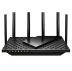 TP-LINK AX5400 Dual-Band Gigabit WI-FI6 Router, ARCHER AX72 PRO, Standarde wireless: IEEE 802.11ax/ac/n/a 5 GHz, IEEE 802.11ax/n/b/g 2.4 GHz, Viteze wireless: 5 GHz: 4804 Mbps (802.11ax, HE160), 2.4 GHz: 574 Mbps (802.11ax), Acoperire: 3 camere, 6 x antene externe, 4×4 MU-MIMO, OFDMA, Mod router