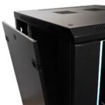 CABINET 19″ SPACER 15U 600x600mm, fixare pe perete, Flatpack (dezasamblat), Black, usa sticla cu blocare, panouri detasabile, otel 1.5mm, sarcina maxima 60Kg - Image 4
