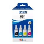 Cartus cerneala Epson T6646 BK+CMY, multipack, pentru Epson L200 Epson L355 Epson L110 Epson L210 Epson L300 Epson L550.