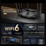 Mercusys MR90X Dual-Band WiFi 6 Router (AX6000), Standarde wireless: Wi-Fi 802.11ax/ac/a/b/g/n , Viteza wireless:  4804 Mbps (5 GHz) + 1148 Mbps (2.4 GHz), Interfata:  1× Port WAN/LAN de 2.5 Gbps + 1× Port WAN/LAN Gigabit + 2× Porturi LAN Gigabit LAN , 8 x Antene externe. - Image 3