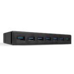 Hub USB Lindy LY-43228, 7 Port, USB 3.1, negru - Image 3