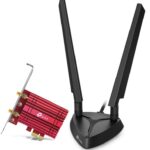 Adaptor wireless TP-Link, ARCHER TXE75E, AX5400, 2 x antene externe Dual-Band 5Ghz, 2.4 Ghz, PCI-E WI-FI 6E dimensiuni: 120.8 × 78.5 × 20.9 mm, Bluetooth 5.2.