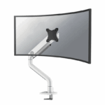 Brat monitor Neomounts DS70S-950WH1; pentru display-uri cu diagonale 17"-49", sistem de prindere VESA 75x75~100x100, greutate maxima  suportata 18kg, full motion, tilt 90°, swivel 90°, rotate 180°, distanta fata de perete 119-656mm; gas spring; culoare alb. Garantie 5 ani