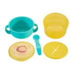 Bol 2 in 1 pentru snackuri si lingurita, blue, U-Grow - Image 2