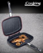 TIGAIE DUBLA DREPTUNGHIULARA TIP GRILL,ALUMINIU,32x24x7.5 CM,DARK LINE INDUCTIE, COOKING - Image 6