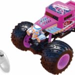MASINUTA CU TELECOMANDA TIP CAMION BEAST RUNNERS, SCARA 1/24, 21CM, ROZ