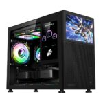 Carcasa 1STPLAYER Mi6-EV-BK, RGB, Mid Tower, Black - Image 3