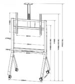 Stand TV mobil Serioux TV213CA, dimensiuni: 1050x755x2320mm, compatibilitate Max Vesa: - Image 4