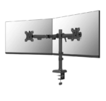 Brat dublu monitor Neomounts DS60-600BL2; pentru display-uri cu diagonale 10"-32", sistem de prindere VESA 75x75~100x100, greutate maxima suportata 8 - per ecrankg, full motion, tilt +45°, swivel 90°, rotate 180°, distanta fata de perete 99-459mm; culoare negru. Garantie 5 ani