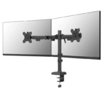 Brat dublu monitor Neomounts DS60-600BL2; pentru display-uri cu diagonale 10"-32", sistem de prindere VESA 75x75~100x100, greutate maxima suportata 8 - per ecrankg, full motion, tilt +45°, swivel 90°, rotate 180°, distanta fata de perete 99-459mm; culoare negru. Garantie 5 ani