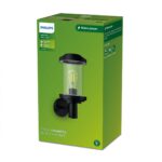 Aplica pentru exterior Philips LISTRA UP, 1xE27, max 25W, IP44 ,410x180x230mm, Negru