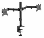 Suport 2 monitoare SeriouxMM66-C024, brat articulat monitor, compatibilitate dimensiune ecran 17"-32",  greutate maximă suportata: (per ecran): 9kg, VESA: 75x75, 100x100, inclinare: +45°~-45°, pivotare: +90°~-90°, rotația ecranului: + 180°~-180°, instalare: clemă, grommet - Image 5