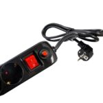 PRELUNGITOR SPACER, Schuko x 5, conectare prin Schuko (T), USB x 2, cablu 1.8 m, 16 A, max. 3500W, protectie supratensiune, negru - Image 5