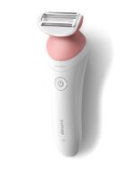 Aparat de ras fara fir umed si uscat PHILIPS Lady Shaver Seria 6000 BRL146/00, Wet&Dry, 10 ore incarcare, 40 min utilizare, Husa, Manusa exfoliere, Alb/Roz, L x A x I (mm) 60x120x185 - Image 2
