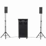 Sistem de sunet Akai DJ Power PRO, bluetooth V5.3, raza pana la 10 metri, RMS 650W, intrare AUX, intrare chitara/microfon, difuzoare 1" + 6.5" + 15", 5" x 2, frecventa de raspuns: 30Hz – 20KHz, 50/60Hz, consum energie 250W, distorsiune 1%, impedanță: 4Ω, afisaj si lumini LED, negru - Image 4